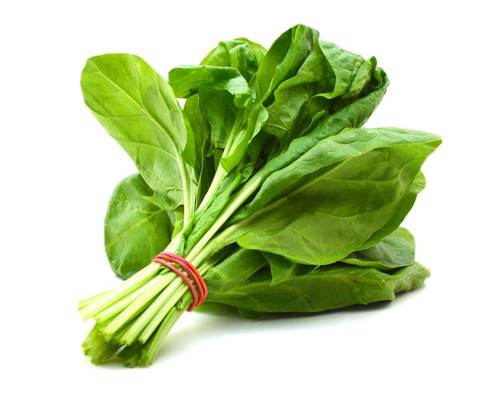 food items for breakfast - spinach